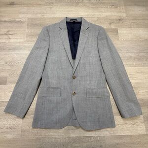 NEW J. Crew Ludlow Traveler Suit Jacket Italian Wool 34S Light Charcoal